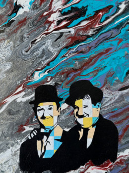 Œuvre contemporaine nommée « Laurel et Hardy », Réalisée par JOLBBI ONE