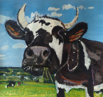 Œuvre contemporaine nommée « Vache », Réalisée par FRANCK LUGINBUHL