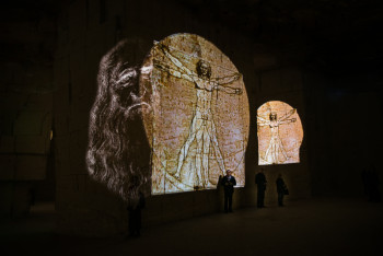 Œuvre contemporaine nommée « Léonard de Vinci, photographie spectacle immersif (ref 60179) », Réalisée par VENTURELLI