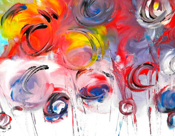Œuvre contemporaine nommée « Abstrait coloré », Réalisée par EDITH GERMAIN