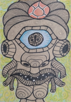 Œuvre contemporaine nommée « Cyclope », Réalisée par COPAINTER72