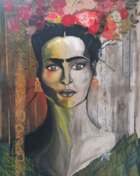 Œuvre contemporaine nommée « Frida 80x60 », Réalisée par SOKI