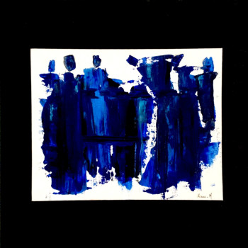 Œuvre contemporaine nommée « La vie en bleu », Réalisée par HANA.M