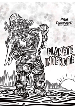 Œuvre contemporaine nommée « Planète interdite Forbiden planet », Réalisée par ERIC ERIC