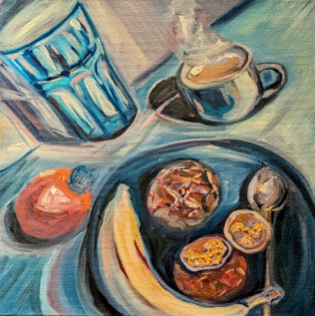 Œuvre contemporaine nommée « Mon petit déjeuner », Réalisée par JULIA KKOS