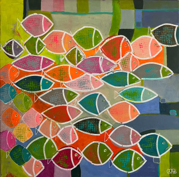 Œuvre contemporaine nommée « Poissons bonbons », Réalisée par MAPIE