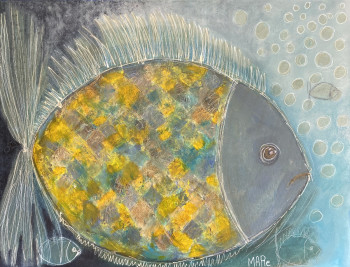 Œuvre contemporaine nommée « PoissonKlee », Réalisée par MAPIE