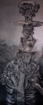 Œuvre contemporaine nommée « Uncle Sam et la bombe atomique », Réalisée par ERIC ERIC