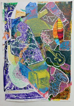 Œuvre contemporaine nommée « Art in violet », Réalisée par COLORMO