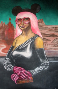 Œuvre contemporaine nommée « Lady Gaga Mona Lisa La Joconde », Réalisée par ERIC ERIC