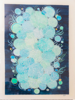 Œuvre contemporaine nommée « Bleu corail », Réalisée par INDIGO