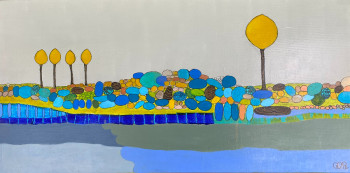 Œuvre contemporaine nommée « L'arbre jaune », Réalisée par MAPIE