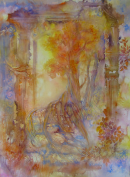 Œuvre contemporaine nommée « L'arbre enchanté », Réalisée par CLAIRE VALENTIN
