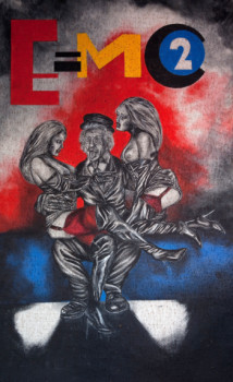 Œuvre contemporaine nommée « Mister Einstein et ses girls », Réalisée par ERIC ERIC