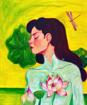 Œuvre contemporaine nommée « flor de lotus », Réalisée par VELI