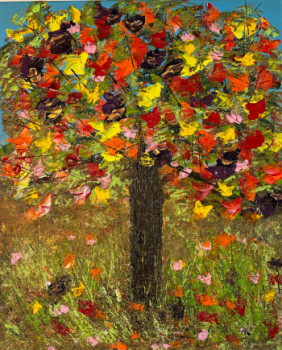Œuvre contemporaine nommée « Un arbre heureux », Réalisée par FAB’M-
