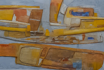 Œuvre contemporaine nommée « un jour j'ai ôté les couleurs de mon collage », Réalisée par TEDRUB
