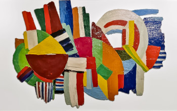 Œuvre contemporaine nommée « delaunesque 4 », Réalisée par TEDRUB