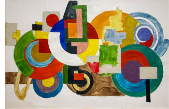 Œuvre contemporaine nommée « delaunesque 5 », Réalisée par TEDRUB