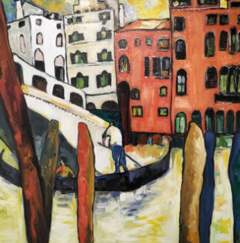 Œuvre contemporaine nommée « Venise », Réalisée par G.MAZAN