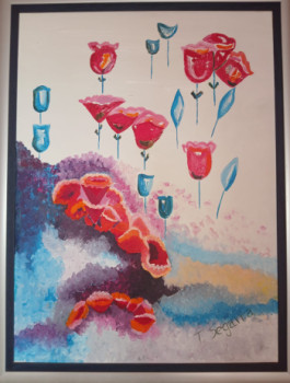 Œuvre contemporaine nommée « FlOWERS », Réalisée par TERESA SEGARRA