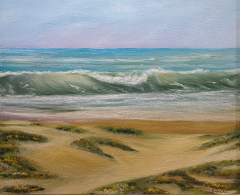 Œuvre contemporaine nommée « "Coin de plage vers Palavas... " », Réalisée par MARC DANCRE