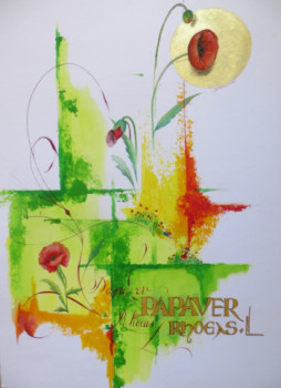 Œuvre contemporaine nommée « Papaver Rhoaes », Réalisée par GARANCE