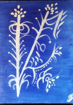 Œuvre contemporaine nommée « période bleu », Réalisée par VIVIANE