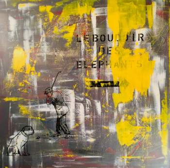 Œuvre contemporaine nommée « Boudoir des éléphants », Réalisée par A.FRIEDLI
