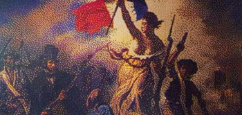 Œuvre contemporaine nommée « La liberté guidant le peuple (reproduction) », Réalisée par PIX'ELLE ART MOSAïQUE