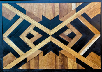Œuvre contemporaine nommée « Tableau en Mosaïques de bois », Réalisée par ARTES