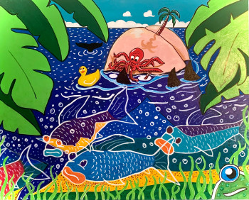 Œuvre contemporaine nommée « Octo « Pussy » », Réalisée par FRANCK THOMAS