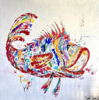 Œuvre contemporaine nommée « "Pop'Mérou n°3" », Réalisée par MARIE TRANI