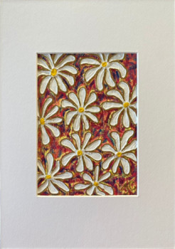 Œuvre contemporaine nommée « Cosmic Flowers 5 », Réalisée par TIPHANIE CANADA