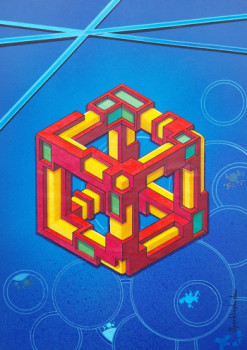 Œuvre contemporaine nommée « Cube n°9 », Réalisée par SPARKLINSHADOW