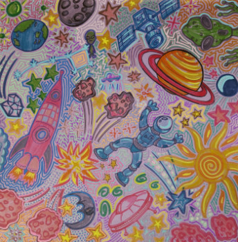 Œuvre contemporaine nommée « Space thème », Réalisée par COPAINTER72