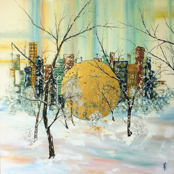 Œuvre contemporaine nommée « Big sun (VENDU) », Réalisée par ANNE ROBIN