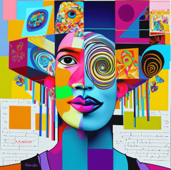 Œuvre contemporaine nommée « Rostro Fragmentado », Réalisée par PEDRO LARA