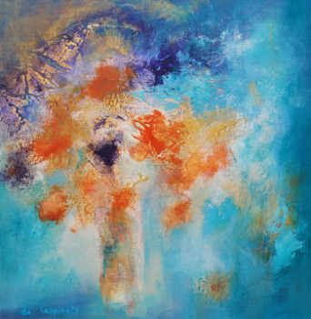 Œuvre contemporaine nommée « Fleurs de Dragon », Réalisée par NADINE DE LESPINATS