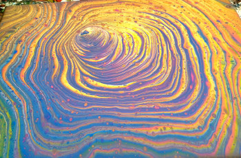 Œuvre contemporaine nommée « Spirale du Désert », Réalisée par CED ART PAINTING