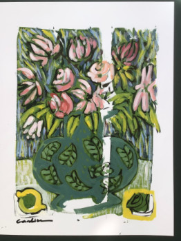 Œuvre contemporaine nommée « Bouquet et citron de Menton », Réalisée par SOPHIE GARDIN