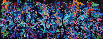 Œuvre contemporaine nommée « Blue Forest », Réalisée par SMAT
