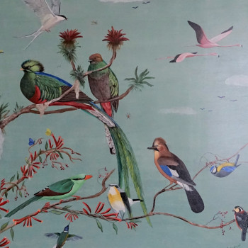 Œuvre contemporaine nommée « Les 5 continents », Réalisée par LAURENCE DE CHABOT