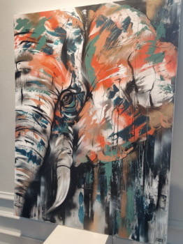 Œuvre contemporaine nommée « Éléphant », Réalisée par ROM VRX