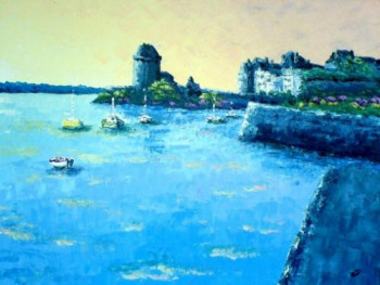 Œuvre contemporaine nommée « Petit Port de St Servan sur mer - Ille et Vilaine - Bretagne - France - Réf: 145Fg », Réalisée par ABERIUS