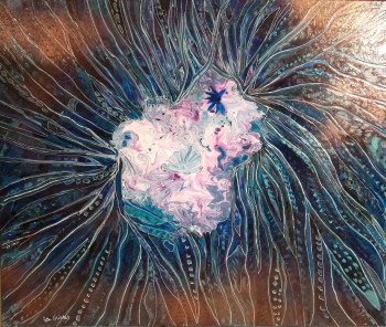 Œuvre contemporaine nommée « Percée marine végétale », Réalisée par ROSE GUIHARD