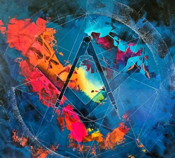 Œuvre contemporaine nommée « Géométrie (Vendu) », Réalisée par FRéDéRIC HAIRE