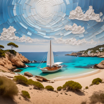 Œuvre contemporaine nommée « Éter Sobre Mallorca », Réalisée par PEDRO LARA