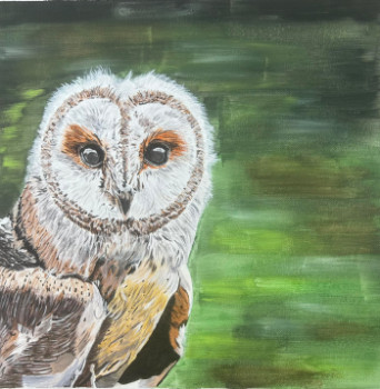 Œuvre contemporaine nommée « Le hibou », Réalisée par LES PORTRAITS DE TOSCANE