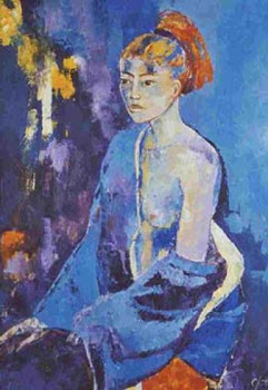 Œuvre contemporaine nommée « Femme bleu », Réalisée par CATHERINE PROTSENKO